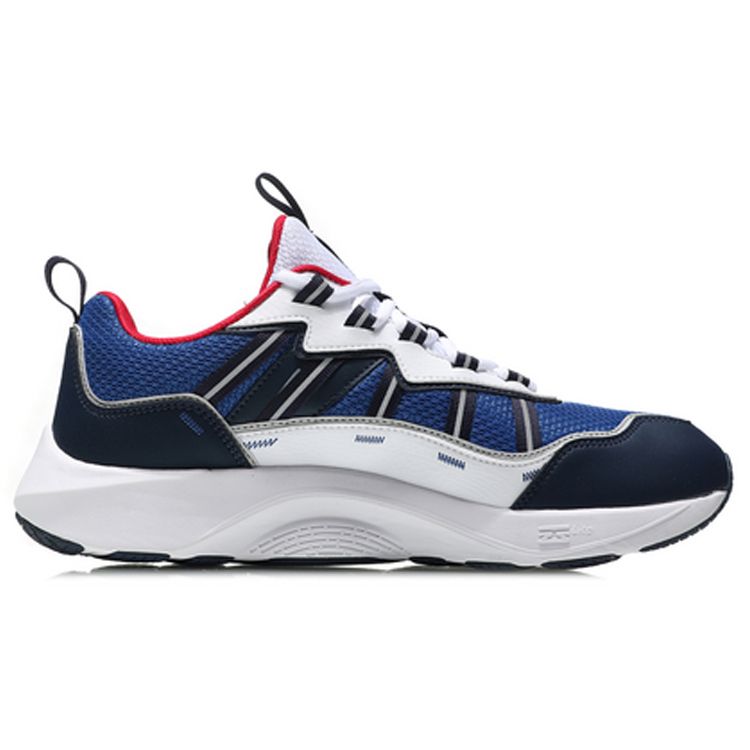 Li Ning Qing Yun Comfortable Shock Absorbing Wear Resistant Non Slip Low Top Running Shoes Men Sneakers Blue White ARHN249-3