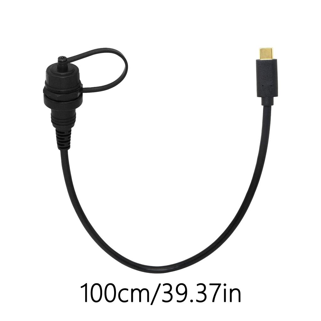 USB2.0 3.1 Type C Port Car Dashboards Panel Mount Cable Male to Female Extension for Boats Motorcycle