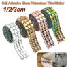 Resin Crystal Rhinestones Tape Trim Decorations Trim Rhinestone Appliques Self Adhesive Chains 1cm/2cm/3cm Width Square-Shaped
