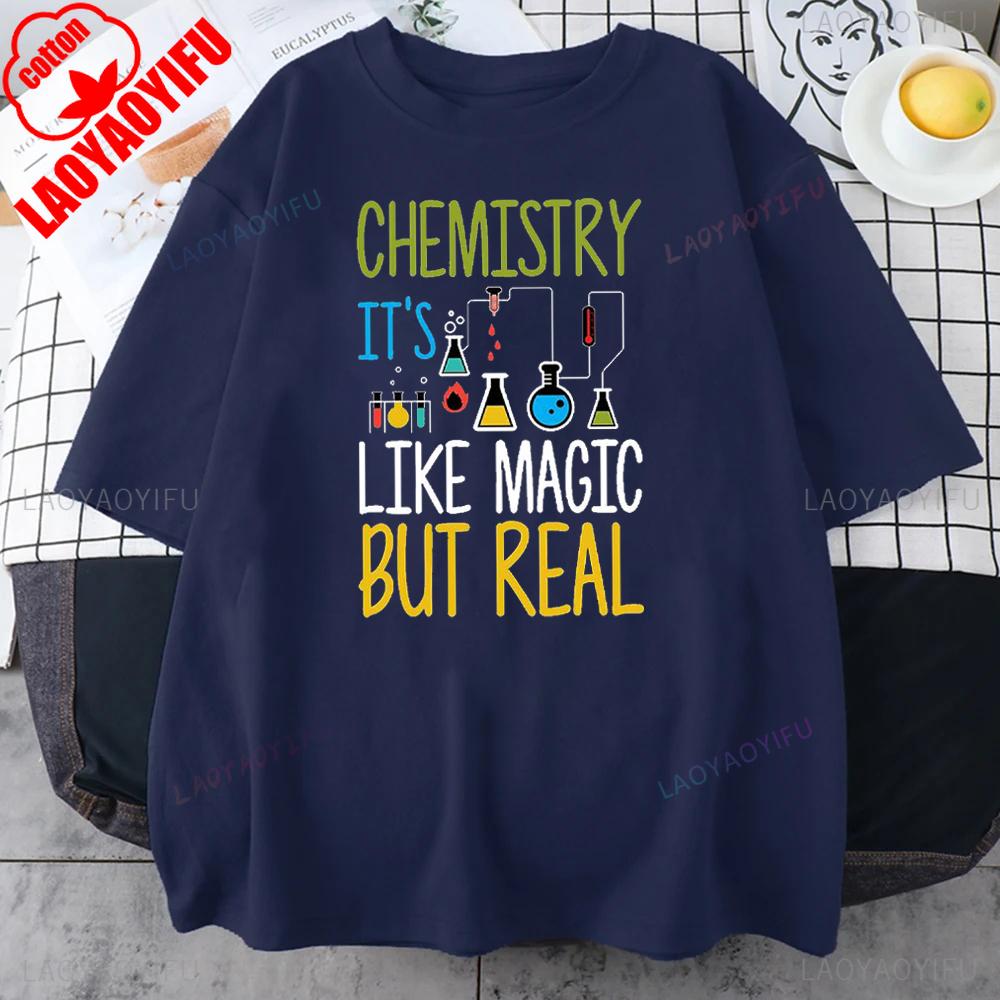 Chemistry Science Physics Mathematics Printed T-shirt Creativity Style Casual for Daily Wear and Casual Outings Harajuku