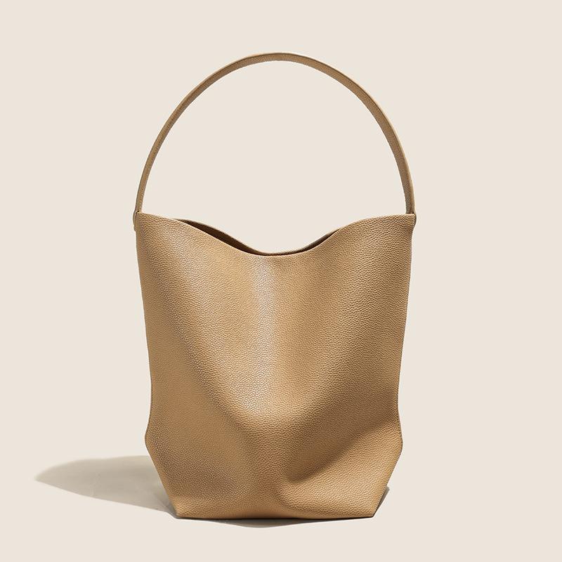 Rindsleder erste Schicht große Tasche Damen neue Echtleder Damentasche Bucket Bag Damen vielseitige Pendler große Kapazität Schultertasche