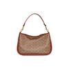 COACH Cary Coated Canvas With Calfskin Shoulder Bag, Crossbody Bag, Handbag Large Women's Brown CC438-B4NQ4