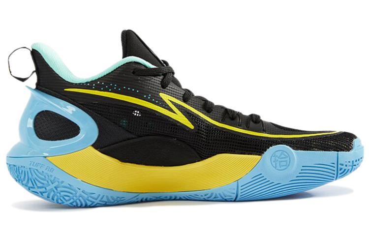 Li Ning SONIC 10 V2 Low top Children's Basketball Shoes Black Yellow Blue Teenagers ABPS033-6