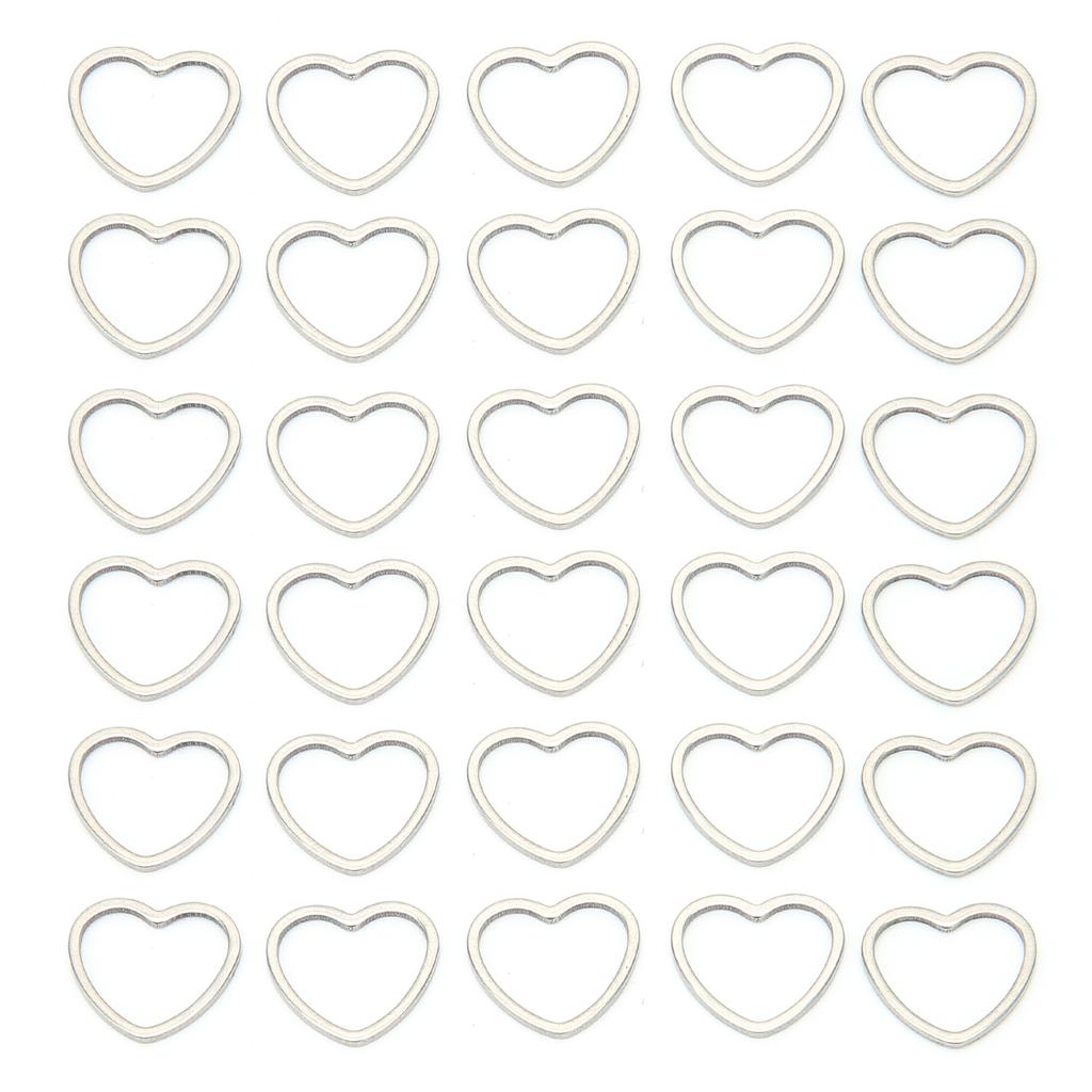 30pcs Hollow Frame Pendants Resin Craft Open Bezels Jewelry Necklaces Earrings Making SuppliesHeart Shape S