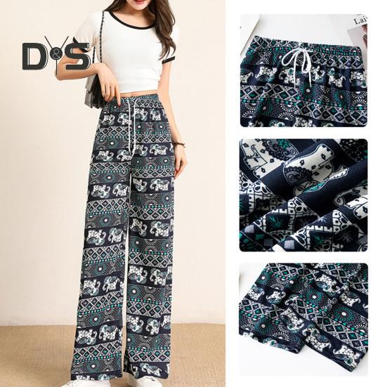 Breathable Casual Pants Full Length Popular Simple Wide Leg Long Trousers