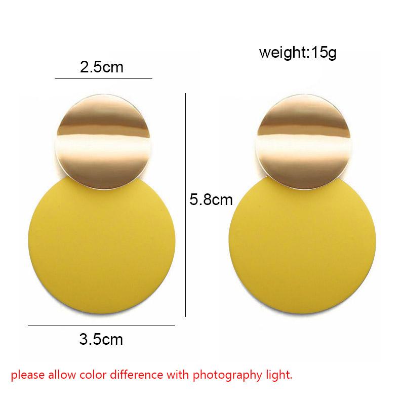New Fashion Uneven Drop Earrings for Women Double-layers Round Pendants Dangle Earrings Heavy European Ear Jewelry Pendientes