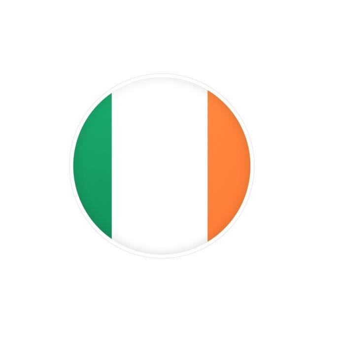 Autocolante redondo Drapeau de l'Irlande 10 cm e 1000 peças