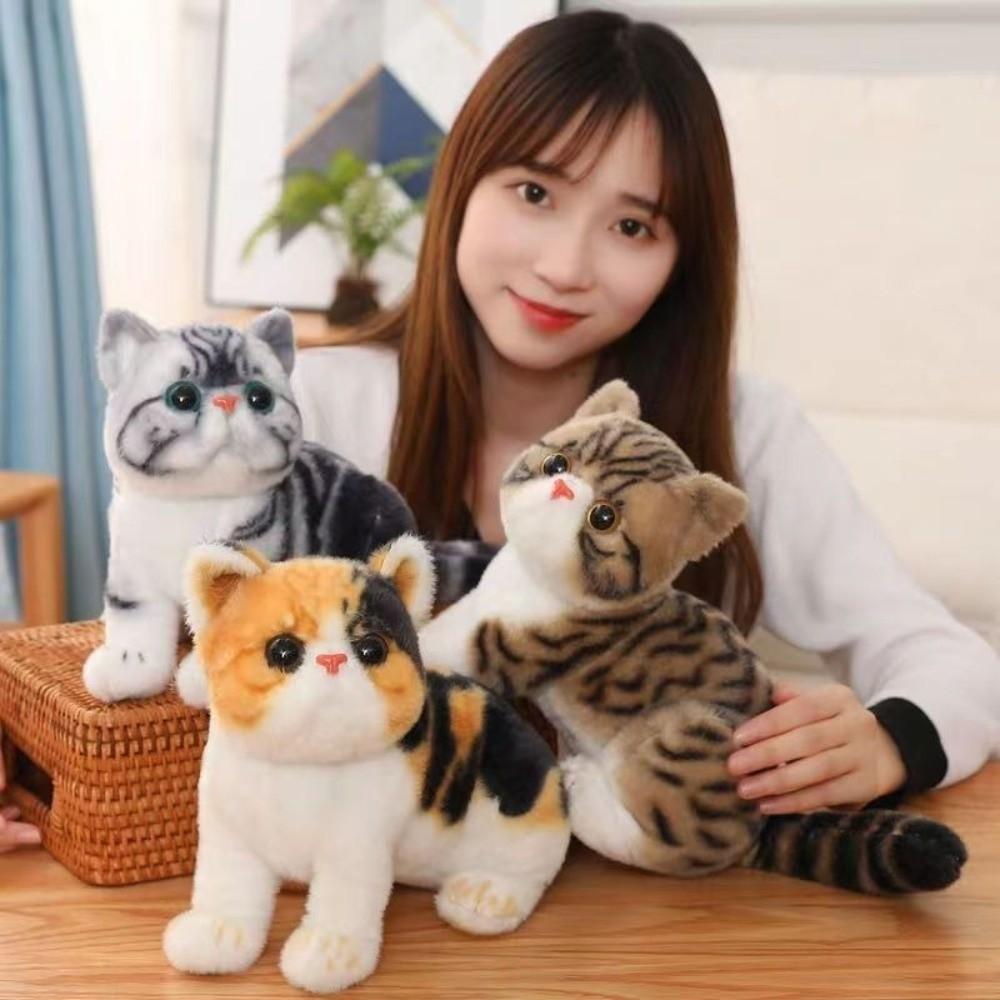 Plush Cat Doll 20cm Animal Figure Creative Cat Toy Stuffed Doll  Kids Gift Birthday