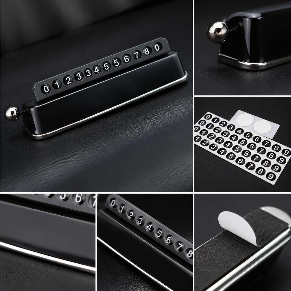 Hidable Moving Plate ABS Number Sign NEW Temporary Number Plate Car Decoration