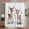2D Flat Photography Backdrop Party Backdrop Deer and Pink Butterflies 100% Polyester Anniversary for Suitable for Outdoor