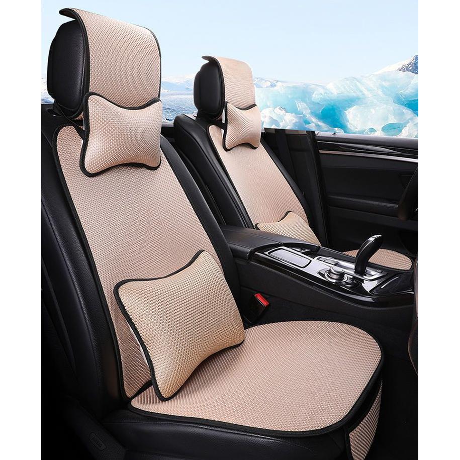 WTEMPO Ensemble de coussins de siège de voiture en tricot double couche antidérapant, confortable, respirant, haut de gamme, pour l'été