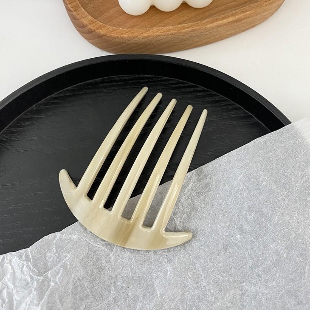 5 Teeth Acetate Hair Comb Anti-Static Styling Hair Brush Wide Teeth Hair Comb Hairdressing