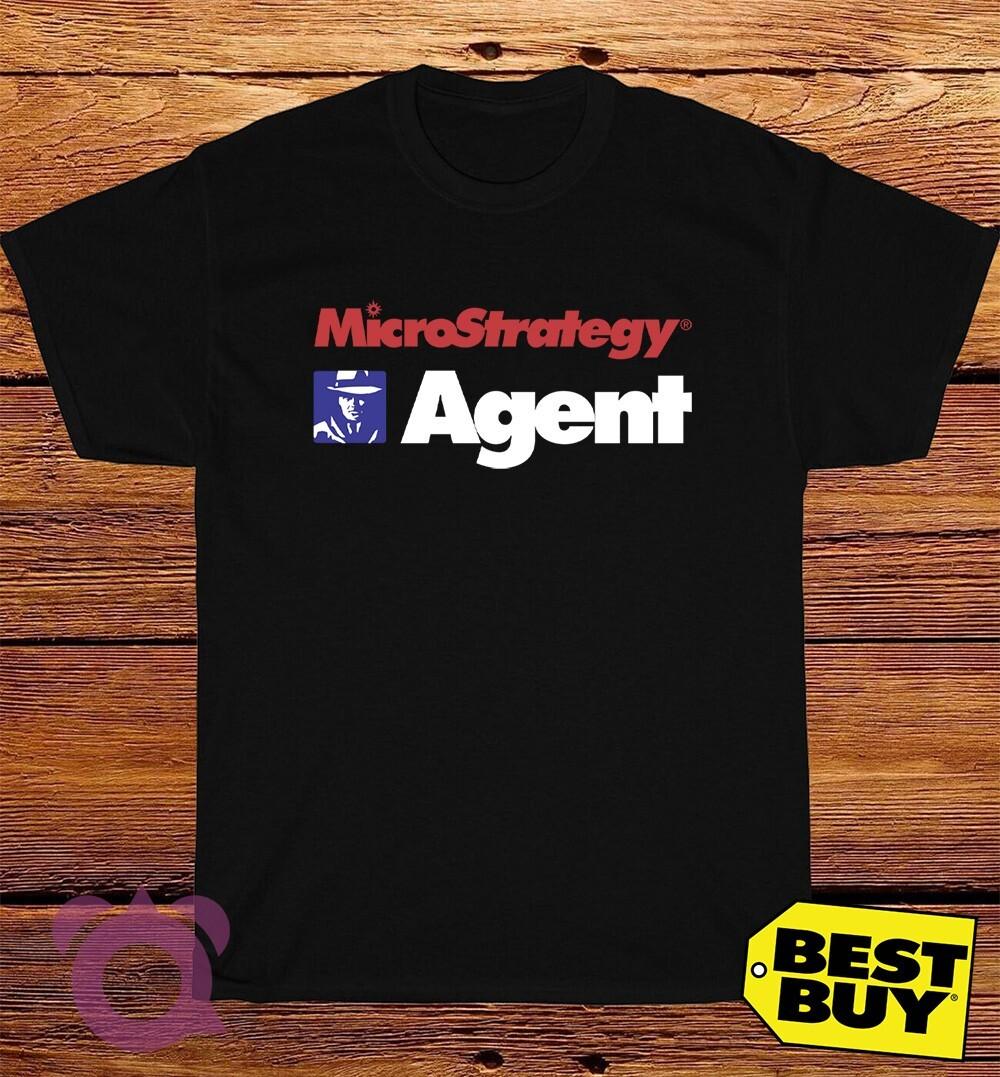 New MicroStrategy Agent Logo Funny T-Shirt Made In USA Size S to 5XL XL