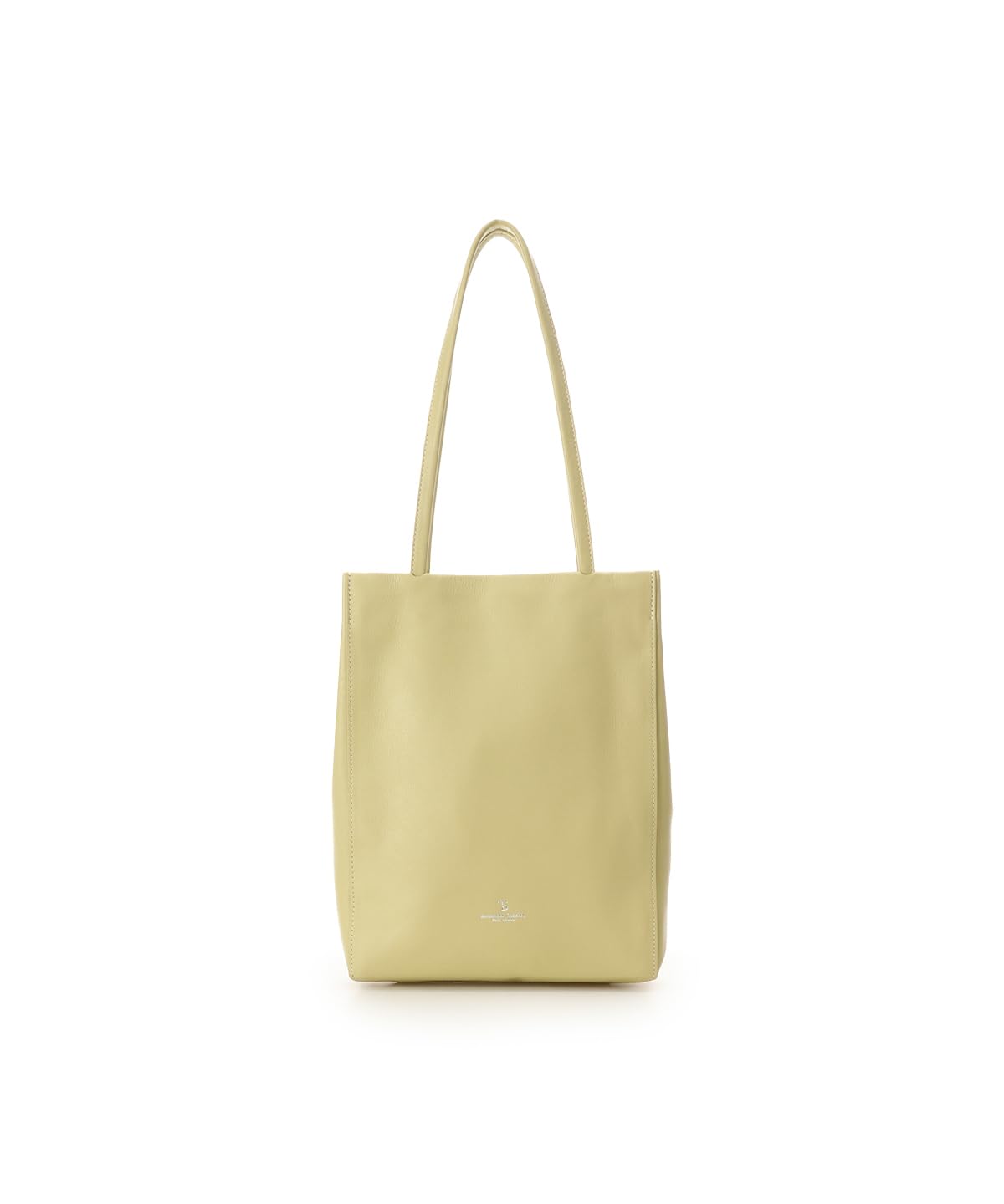 Samantha Thavasa Petit Choice Leather Square Tote BagBriefcase, Women s, Yellow-Green