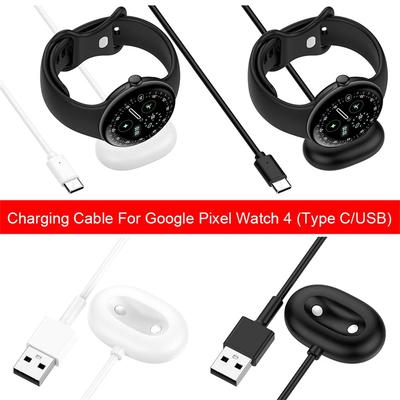 כבל טעינה לשעון גוגל פיקסל 4 מגנטי USB סוג C מטען כבל מתאם תחנת עגינה עבור גוגל פיקסל שעון 4 אביזרים
