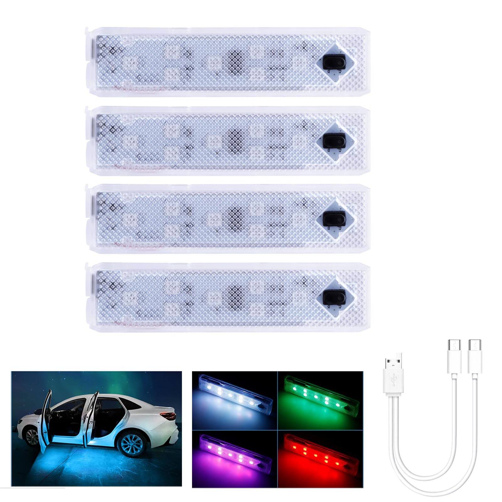 Catland LED Courtesy Lamp Car Door Lamp RGB Warning Light