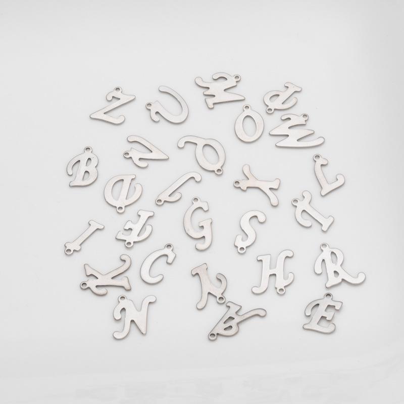 Custom Stainless Steel A-Z Letter Charms - Fade-Resistant DIY Pendants