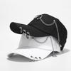 Baseball Cap Men Women Unisex Hip Hop Metal Chain Circle Ring Baseball Hats For Women Summer Sunshade Korean Style Outdoor Kpop