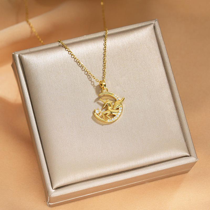 Light Luxury Copper-Inlaid Diamond Necklace for Women – Exquisite INS-Style Clavicle Chain