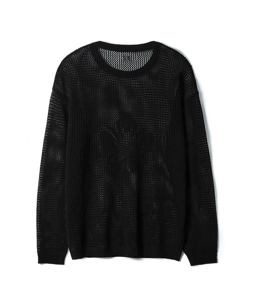 ULKIN [Runway] Mugung Crochet Knit Pullover_Black