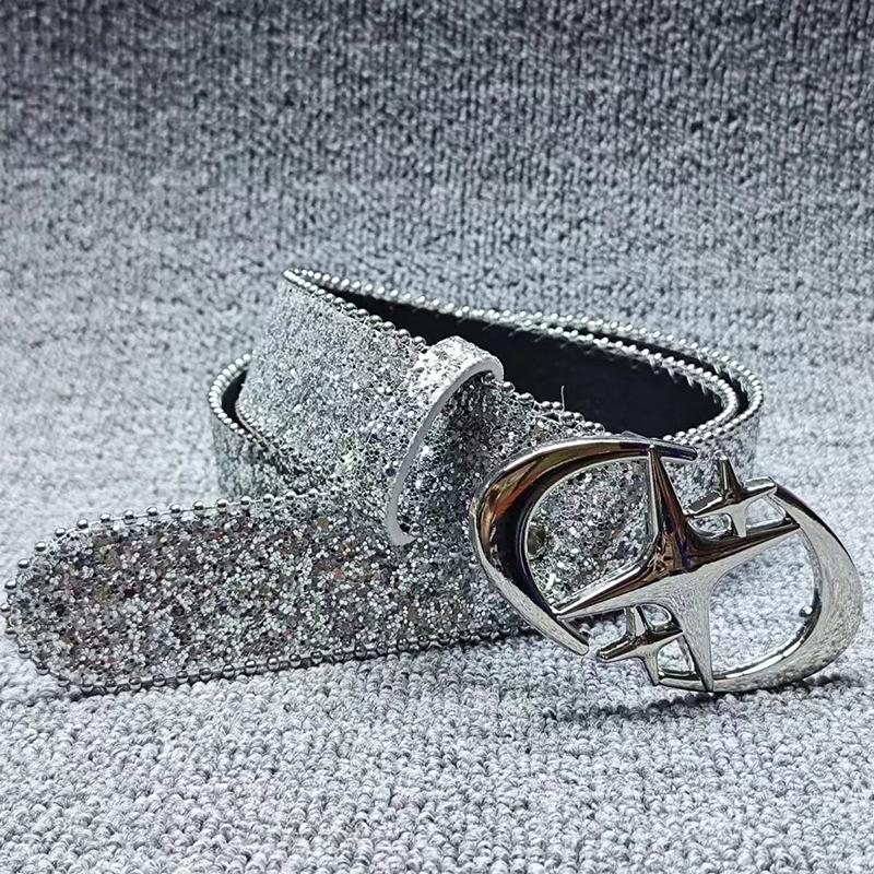 Trendy Punk Cross Star Buckle Belt Design Metal Gothic Men Women Y2K Belt Pu Leather Waistband Jeans Pants Decorative Belt