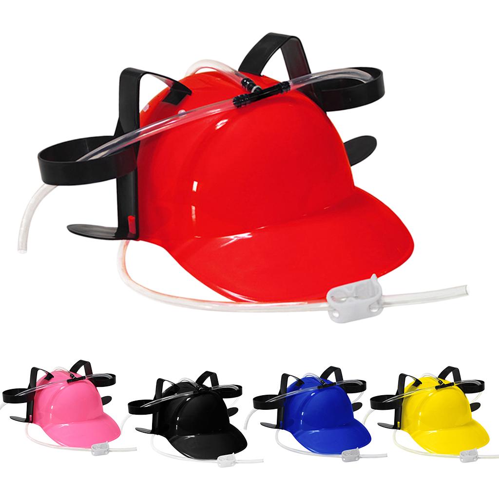 Bira Soda Guzzler Kask İçme Parti Şapkası, Siyah, Mavi, Kırmızı, Sarı, Pembe