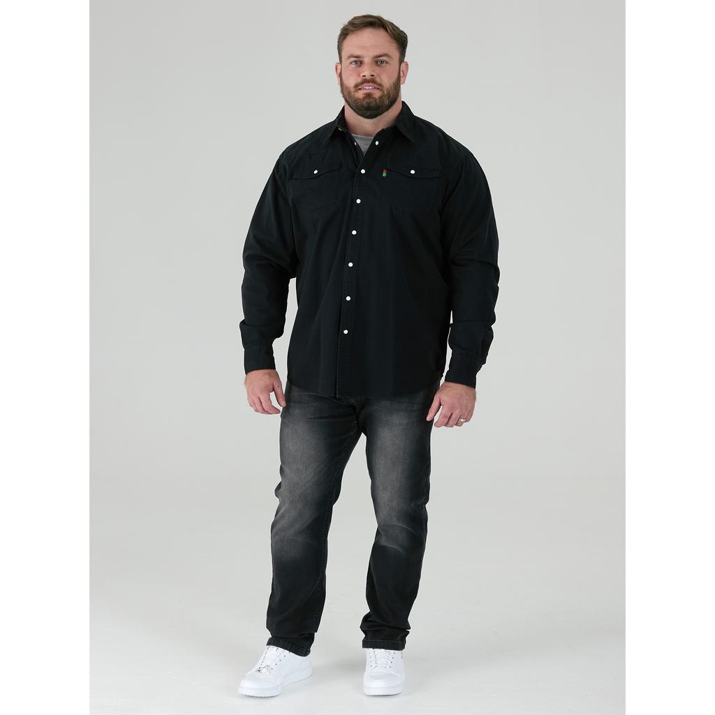 Duke Mens D555 Western Denim Kingsize Shirt
