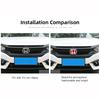 Car Mirror surface Logo Front Grille Trunk Steering Wheel Decoration Accessories For 2006-2019Honda Civic 8th 9th 9.5th 10th Gen aju256