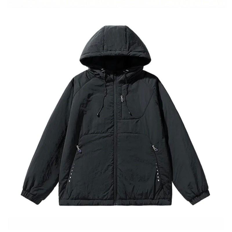 Korean Style Hooded Cotton Jacket Women 2026 Winter Outdoor Lightweight Warm Loose Slim Fit Couple Coat