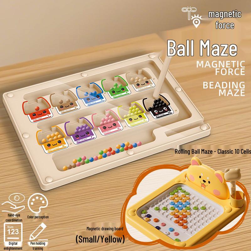 Children’s Magnetic Bead Maze Toy - Focus, Logical Thinking, Color Sorting, Early Education