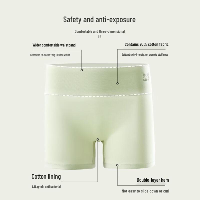 MiiOW Women's Cotton Antibacterial Safety Shorts