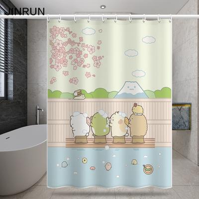 Rideau imperméable épais pour salle de bain, rideau de douche anti-moisissure, rideau de séparation de douche, rideau de salle de bain, perforation gratuite