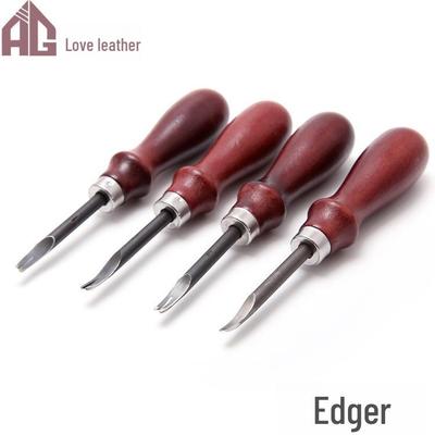 Red Handled DIY Leather Surface Trimmer for Vegetable Tanned Leather