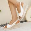 Peep Toe Wedge Sandals Summer Back Strap Buckle Platform Woman Sandals Fashion Thick Sole Roman Shoes Women Sandalias De Mujer