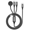 Kabel Awei W23 3W1 Usb-C/Lightning/Watch 100W/10W/2.5W Czarny
