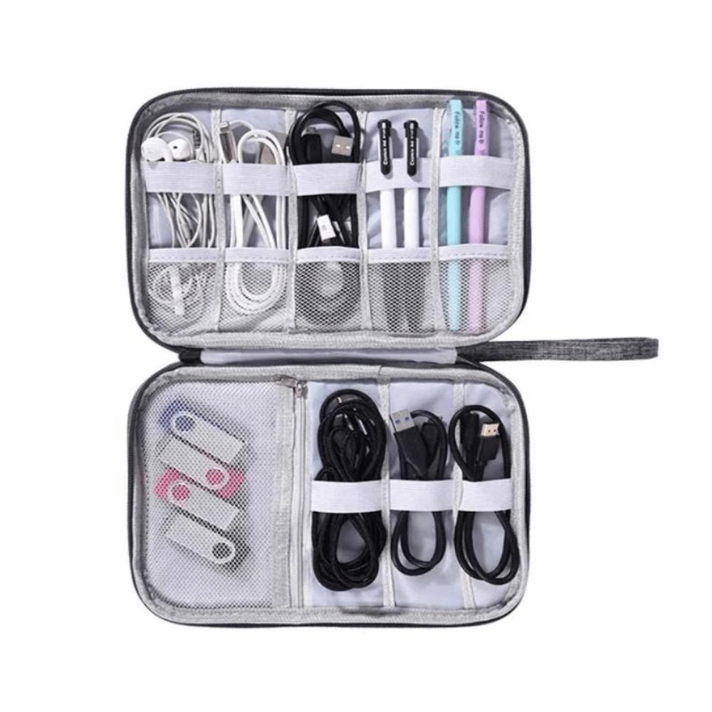 Polyester Cable Organizer Bag Tangle-Free Charger Cable Case Portable USB Organizer  Travel Use