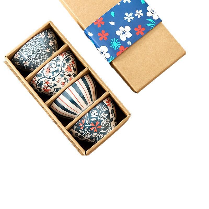 Japanese-Style Kraft Paper Box, Ceramic Bowl And Plate Gift Box, Business Return Gift, Opening Promotion Gift