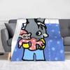 Trotro Cartoon Kawaii Blanket Cover French Anime Fleece Throw Blanket Bed Sofa Decoration Soft Warm Bedspread