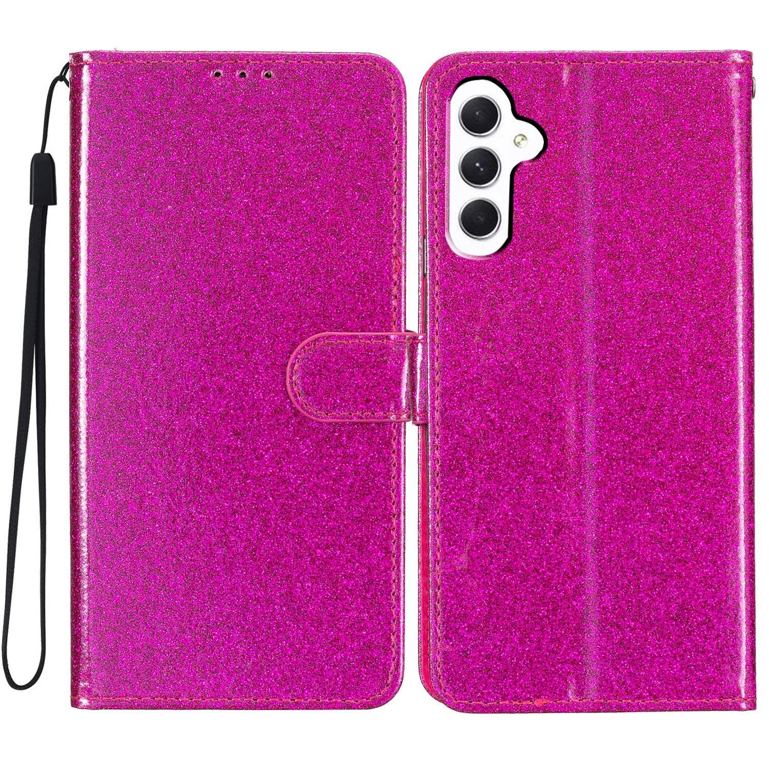 

For Samsung Galaxy A17 5G/A17 4G/A26 5G Wallet Case Glitter Anti-Scratch Leather Phone Cover Stand C