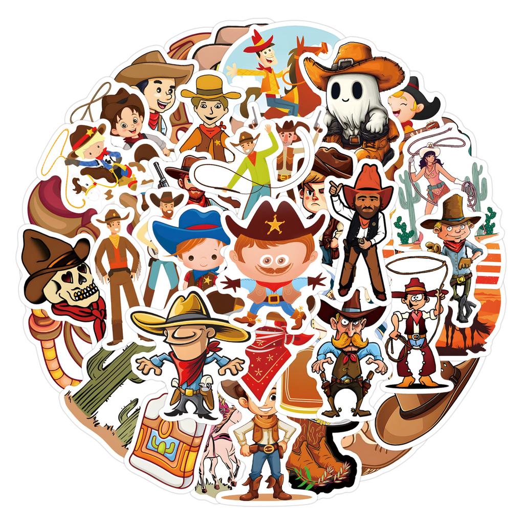 55 New Cowboy Denim Doodle Stickers Decorate Laptop Suitcase Mobile Phone DIY Stickers