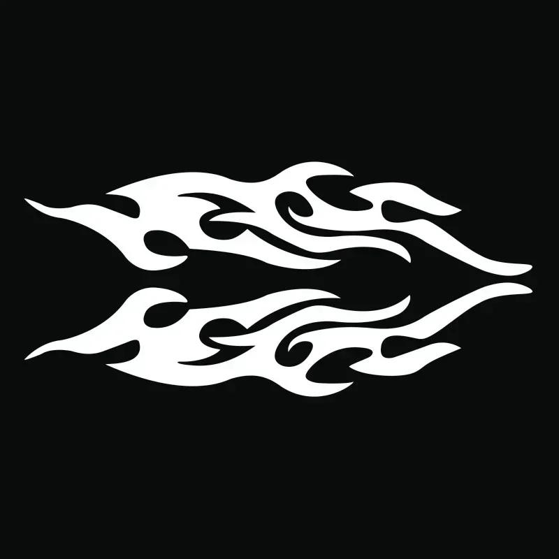 Evrensel Kendin Yap Alev Vinil Çıkartma Etiketi Su Geçirmez Araba Motosiklet Benzin Deposu İçin Su Geçirmez Motosiklet Alev Çıkartma Kiti Çıkartmalar