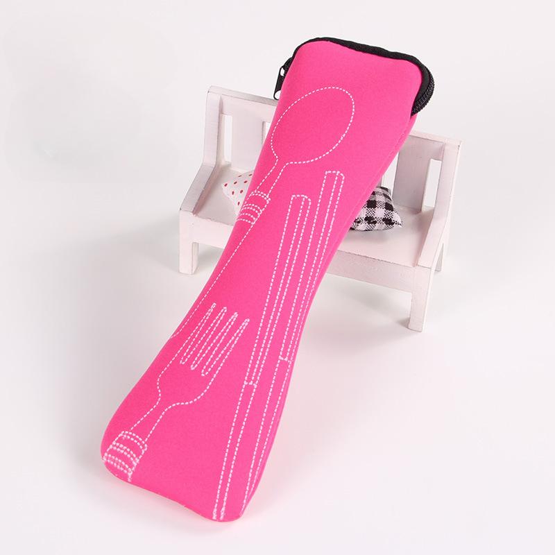 

Портативная сумка-подушка для столовых приборов, сумка на молнии, дорожная сумка для столовых приборов, принадлежности для хранения 1PC розы красного