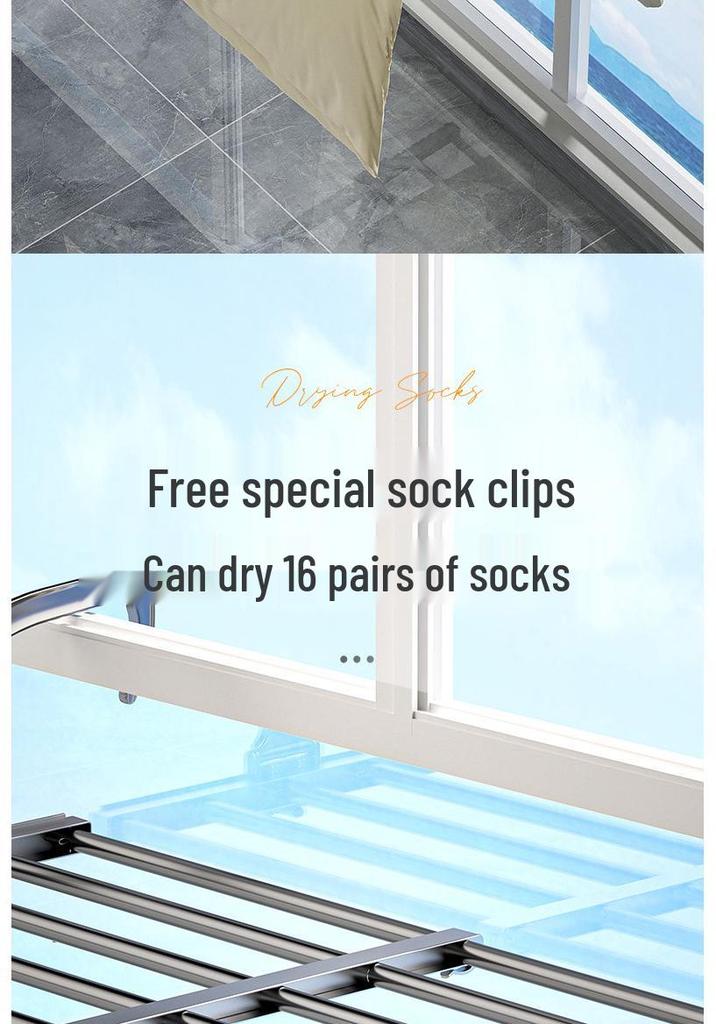 Retractable Balcony Drying Rack for Clothes, Shoes & Radiator Rails