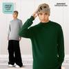 Jeanswest Men's Thickened Half-High Neck Knit Sweater
