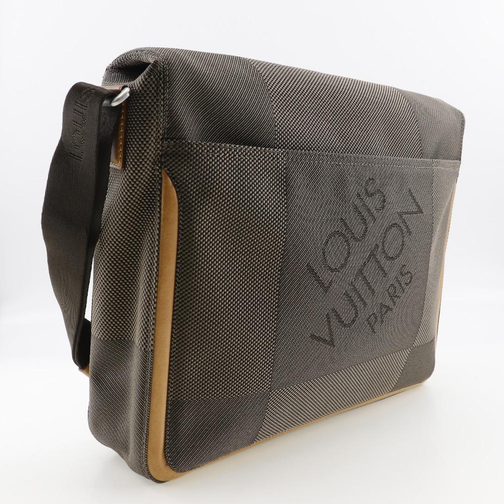 LOUIS VUITTON Messager Shoulder Bag M93030 Tail Brown Damier Jean Canvas mens Used