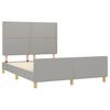 Vidaxl Bed Frame Without Mattress, Light Gray, 140X200 Cm, Upholstered