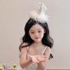 Acrylic Birthday Party Hat Mesh Princess Hair Accessory Sweet Party Hair Hoop  Girls