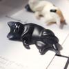 Simulierte Katze aus Kunstharz, Kühlschrank-Ornamente, niedliche faule Katze, Miniaturen, Katzen-Harz-Zubehör, Heimdekoration