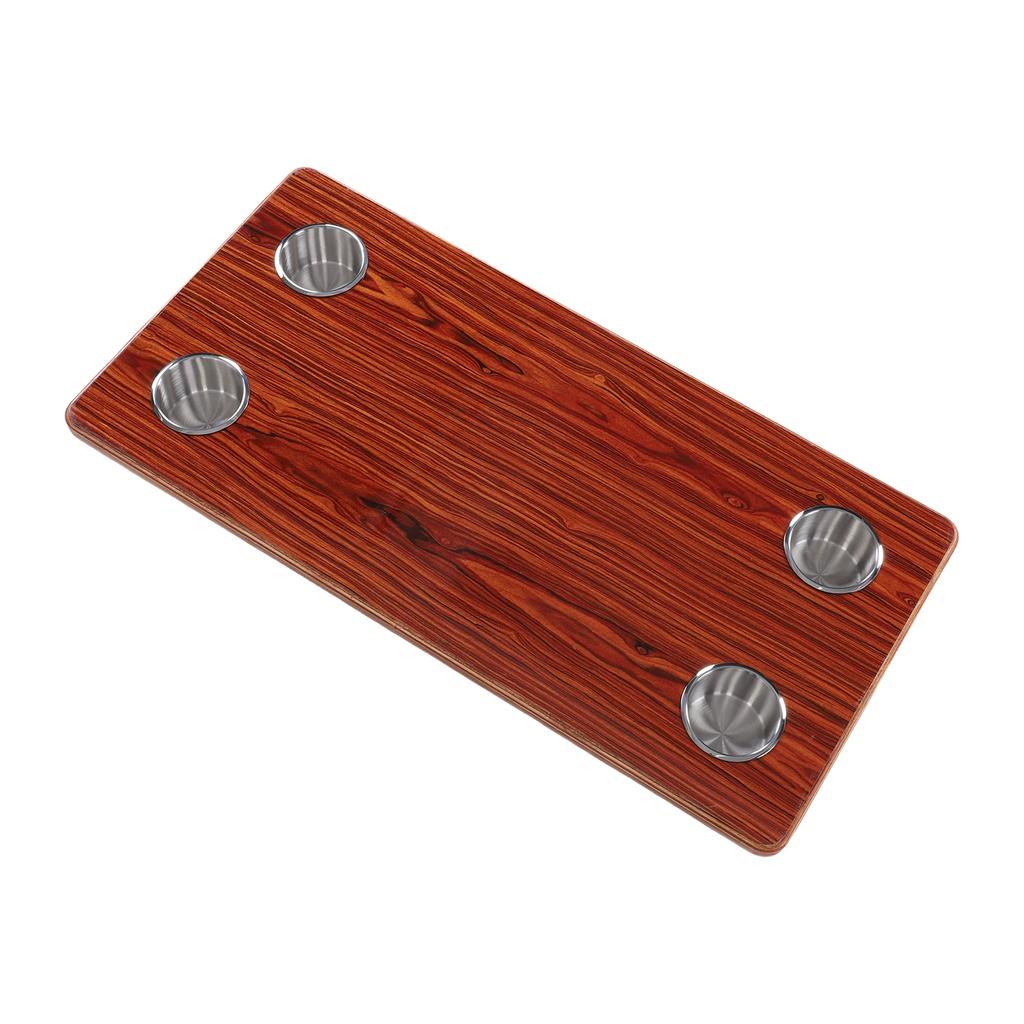 RV Table Top 31.49x15.74in Rectangular Boat Marine Desktop Panel with 4 Cup Holders for Trailer Motorhome Yacht Deck