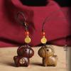 Sandalwood Zodiac Horse Carriage Keychain and Pendant